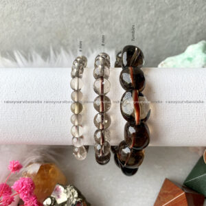 Energized Smokey Quartz Bracelet (Grounding Transmutation Cleanse - Addiction)  | 100% Authentic & Natural