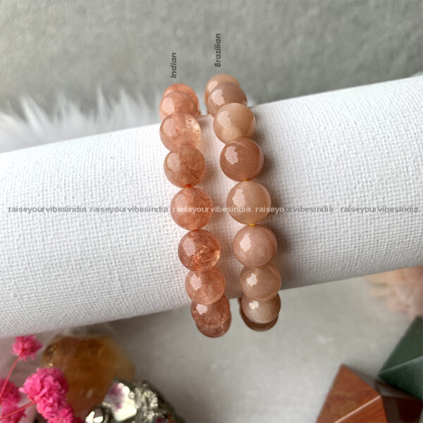 Energized  Sunstone Bracelet (Joy-Inspiration- light) 8mm | 100% Authentic & Natural