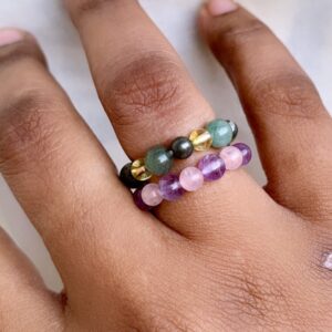 Natural Beads Rings