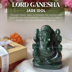 Natural Green Jade Ganeshji (153 grams) | 100% Natural & Certified