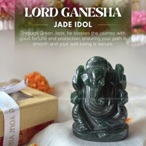 Natural Green Jade Ganeshji (156 grams) | 100% Natural & Certified