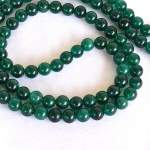 Natural Green Jade Jaap Mala (Courage, New Possibilities, Harmony, Healing) 8mm | 100% Authentic & Natural | With Certificate