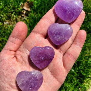 Natural Amethyst Heart 1-1.5 inches |💎100% Authentic & Natural