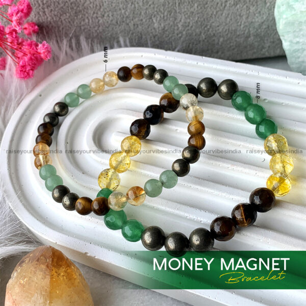 ENERGIZED Money Magnet Bracelet 6mm - 8mm |💎100% Authentic & Natural