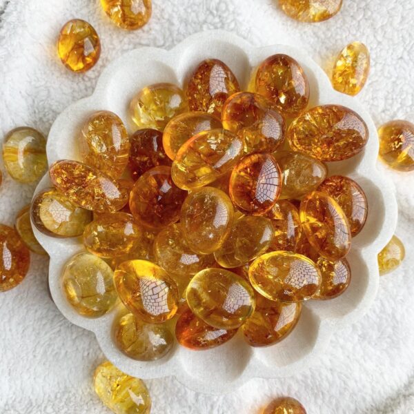 Heated Citrine Tumble Stones (Abundance, Manifestation – Growth - Success) |💎100% Authentic & Natural