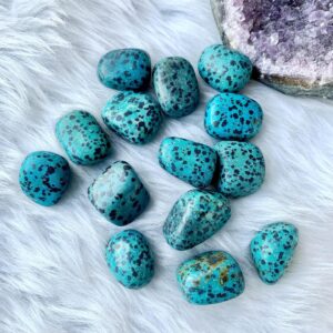 Natural Blue Dalmantian Jasper Tumble |💎100% Authentic & Natural