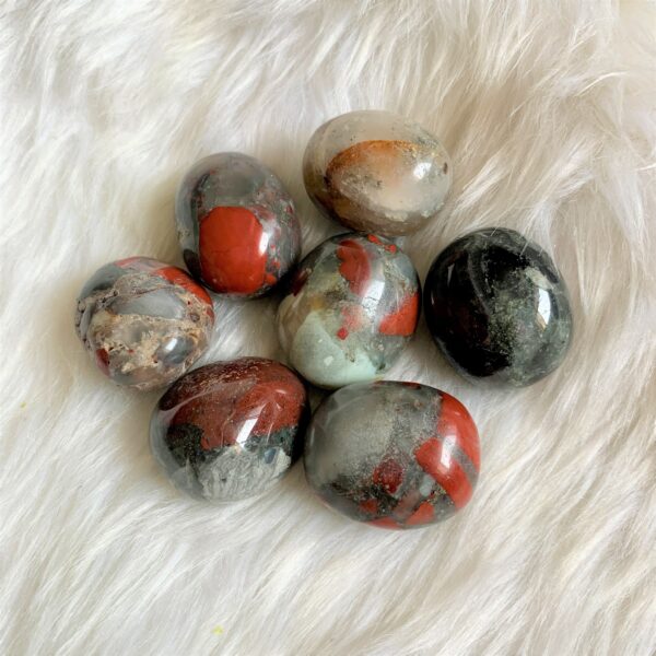 Natural African Blood Stone Tumble AAA (Spiritual warrior – Health –Immunity-Protection  ) |💎100% Authentic & Natural