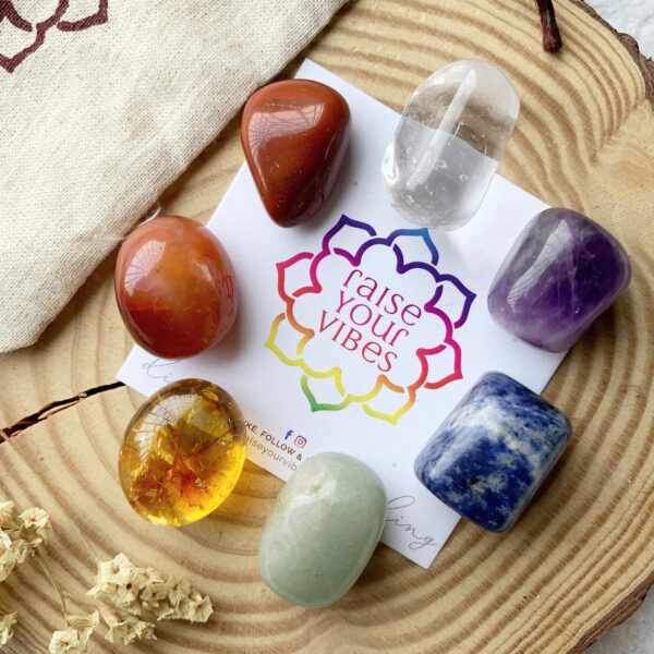 Natural 7 Chakra Tumble Set  |💎100% Authentic & Natural