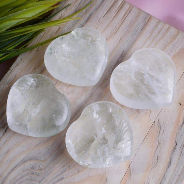 Natural Clear Quartz Heart (master healer, clarity, Healing, Cleansing) 1-1.5 inches |💎100% Authentic & Natural