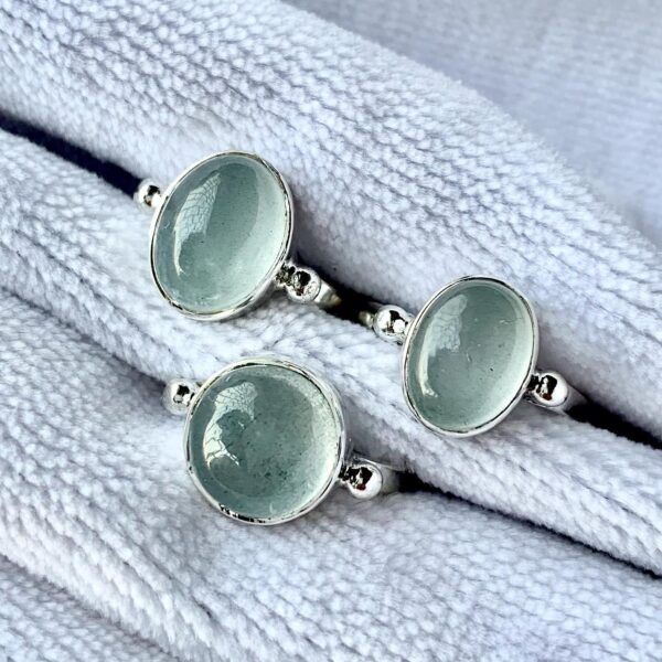 Natural Aquamarine 92.5 Silver Ring in Silver | Adjustable | Skin Touch | 100% Authentic & Natural
