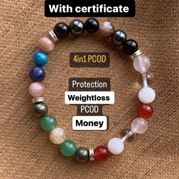 ENERGIZED 4 in 1 PCOD Bracelet 8mm |💎100% Authentic & Natural