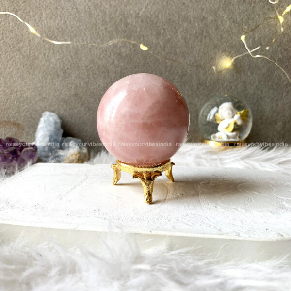 Natural Rose quartz Sphere/Ball (Love-Selflove-Compassion) |💎100% Authentic & Natural
