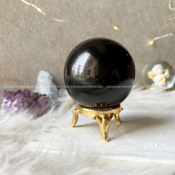 Natural Black Tourmaline Polished Sphere/Ball |💎100% Authentic & Natural