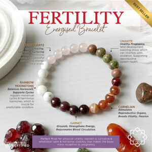 ENERGIZED Pregnancy/Fertility Mixel bracelet  8mm |💎100% Authentic & Natural | UNISEX