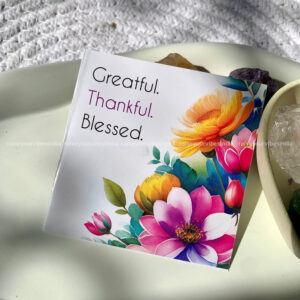 Wish card - Greatful. Thankful. Blessed.