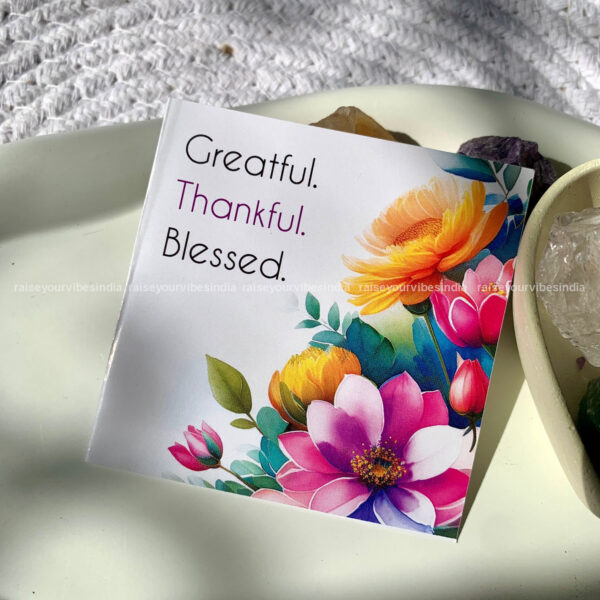 Wish card - Greatful. Thankful. Blessed.