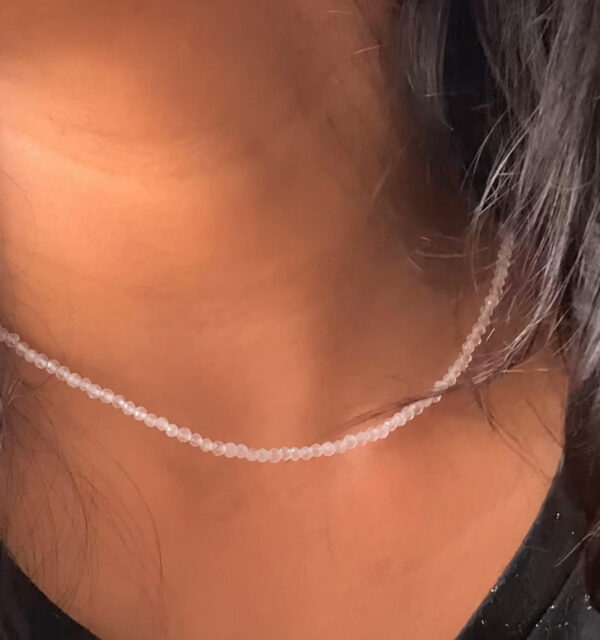Dainty Necklace in 92.5 Silver | Natural crystal - Image 4