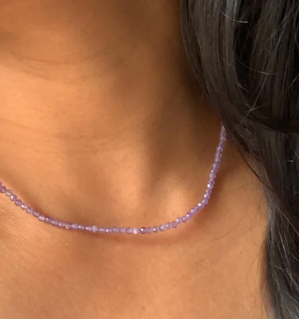 Dainty Necklace in 92.5 Silver | Natural crystal - Image 2