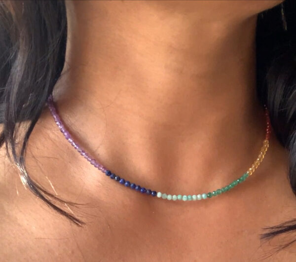 Dainty Necklace in 92.5 Silver | Natural crystal
