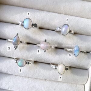 Natural Ethopian Opal Adjustable Ring in 92.5 Silver