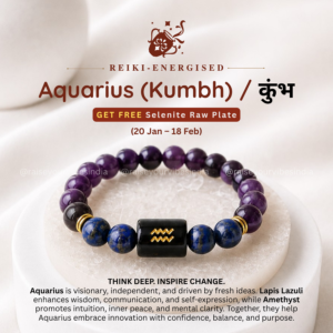 Energized AQUARIUS ♒ / Kumbh (कुंभ) Rashi - (Jan 20 - Feb 18) Bracelet
