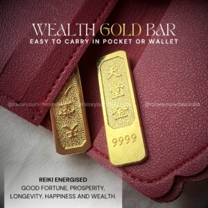 Reiki Energised Wealth Gold Wallet Bar