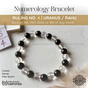 Energized Numerology No.4 Bracelet | Ruling Planet URANUS (राहू)