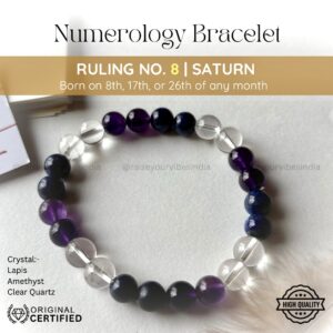 Energized Numerology No.8 Bracelet | Ruling Planet Saturn (शनि)