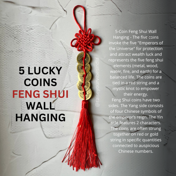 ✨Fengshui 5 lucky Coins Hanging