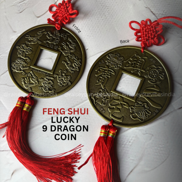 ✨Fengshui Big Lucky 9 Dragon Coins Hanging