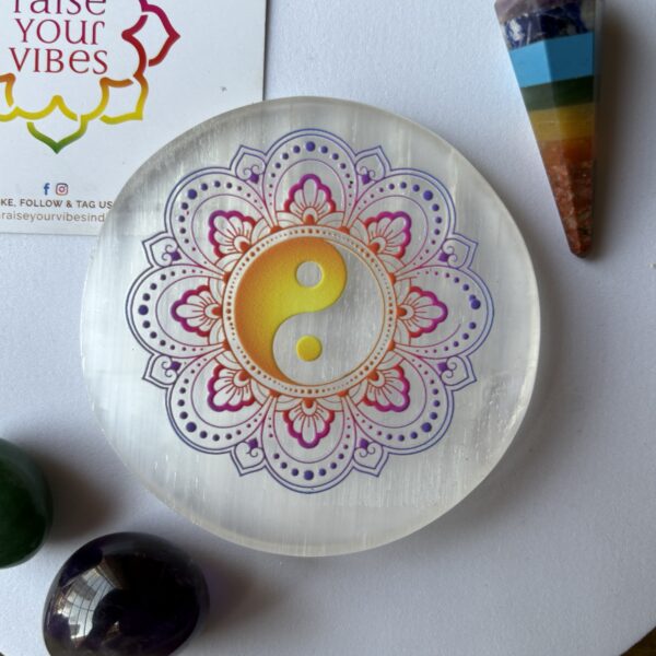 Natural Yin-Yang Selenite  Plate