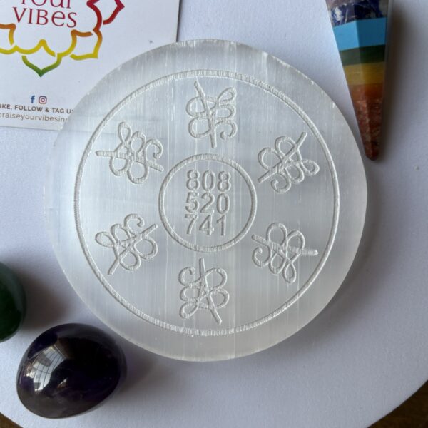 Natural Selenite Money Zibu Plate