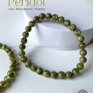 Reiki Energized Peridot Bracelet  6mm Star Quality