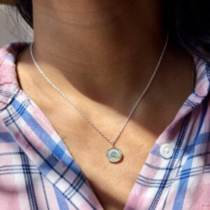 Energised Nazar (Evil Eye) Labradorite Pendant - 92.5 Silver