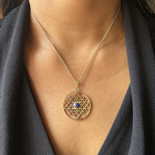 Boho Shri Yantra Pendant - Image 2
