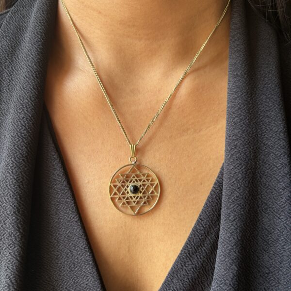 Boho Shri Yantra Pendant
