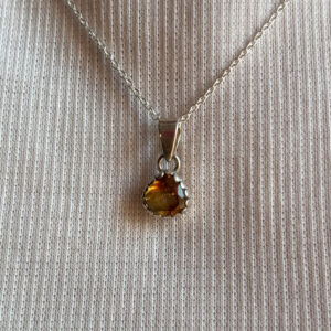 Energized Natural Citrine 92.5 Silver Pendant| Skin Touch | 100% Authentic & Natura