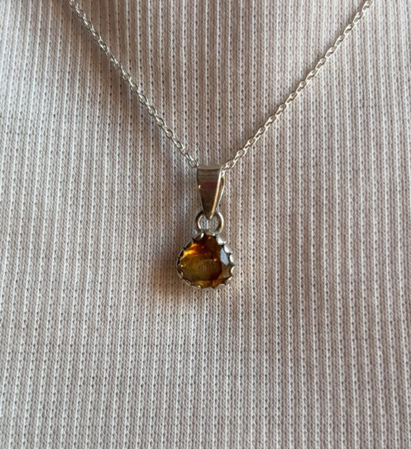 Energized Natural Citrine 92.5 Silver Pendant| Skin Touch | 100% Authentic & Natura