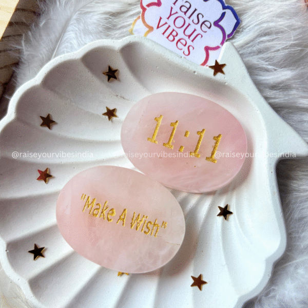 11:11 "Make A Wish"- Rose Quartz Pocket Stone