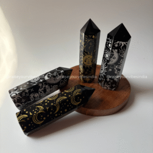 Reiki Energized Black Obsidian tower