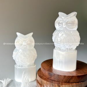 Reiki Energized Natural Selenite Owl