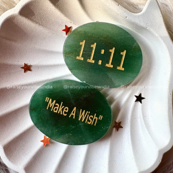 11:11 "Make A Wish"- Green Aventurine Pocket Stone