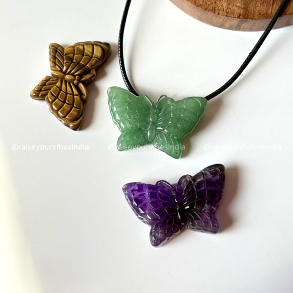 Reiki Energized Butterfly Pendants / Palm stone