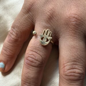 Boho Hamsa Evil Eye Ring