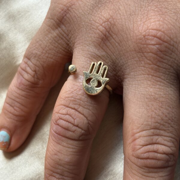 Boho Hamsa Evil Eye Ring