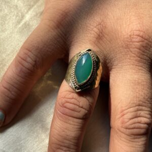 Boho Green Aventurin Ring