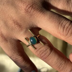 Boho Ring Green Jade