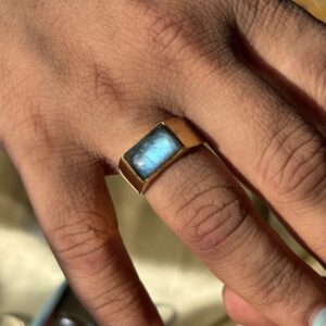 Boho Labradorite squar Ring