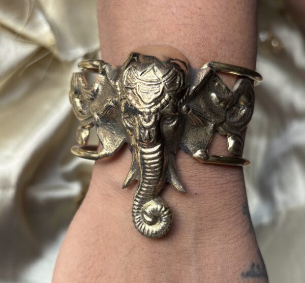 Boho -  Elephant Cuff  adjustable  bracelet
