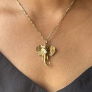 Boho Ganeshji Moonstone Pendant